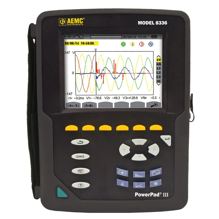 Analizador de Calidad de Energía AEMC 8336 PowerPad III