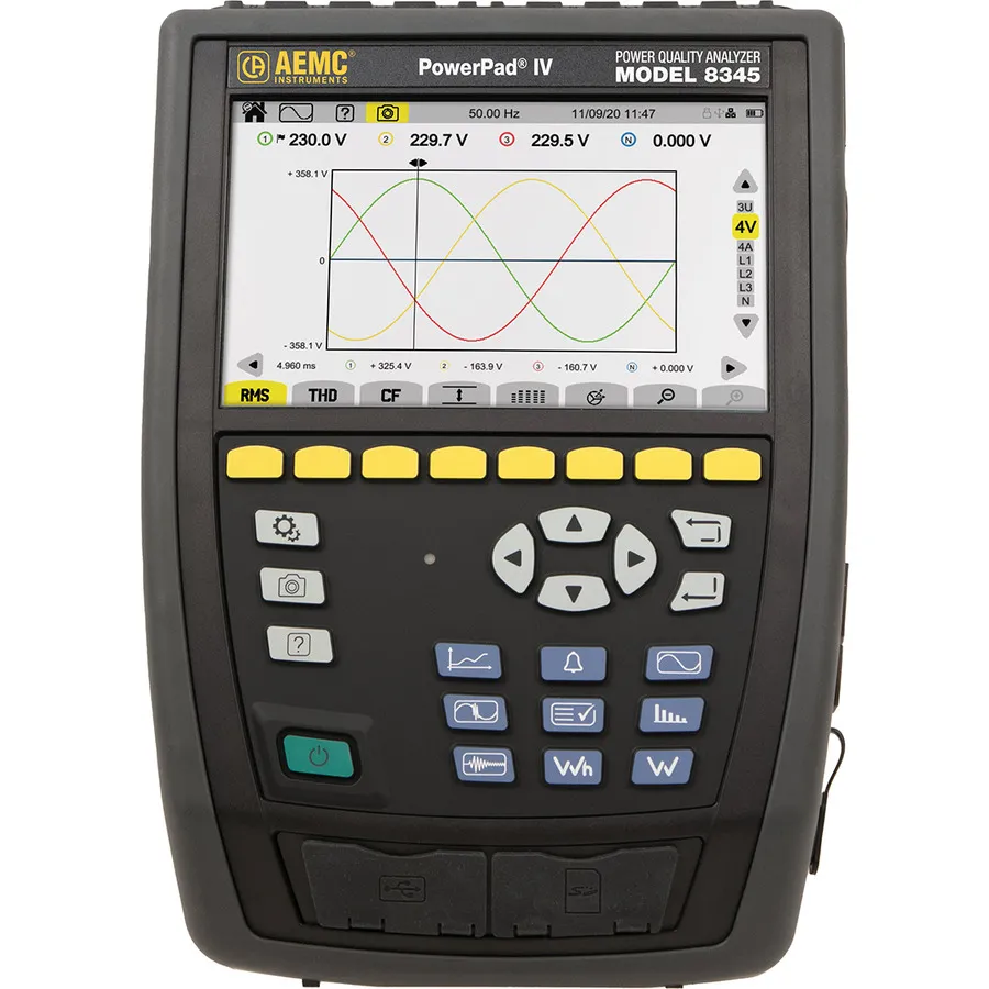 Analizador de Calidad de Energía AEMC 8345