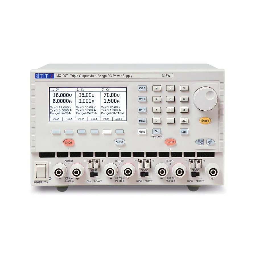 Fuente de Alimentación DC Aim TTi MX100T de Salida Triple