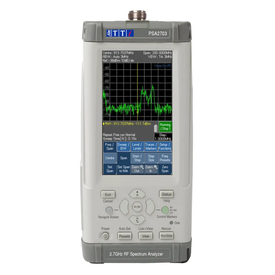 Analizador de Espectro RF Portátil Aim TTi PSA2703
