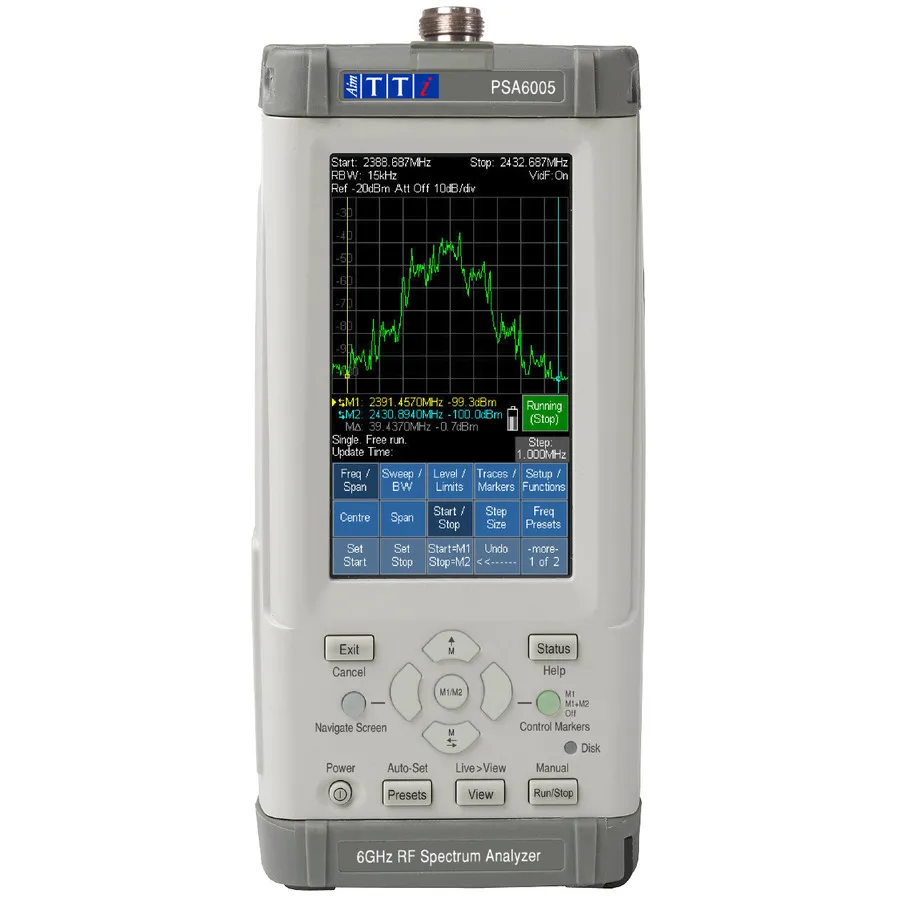 Analizador de Espectro RF Portátil Aim TTi PSA6005