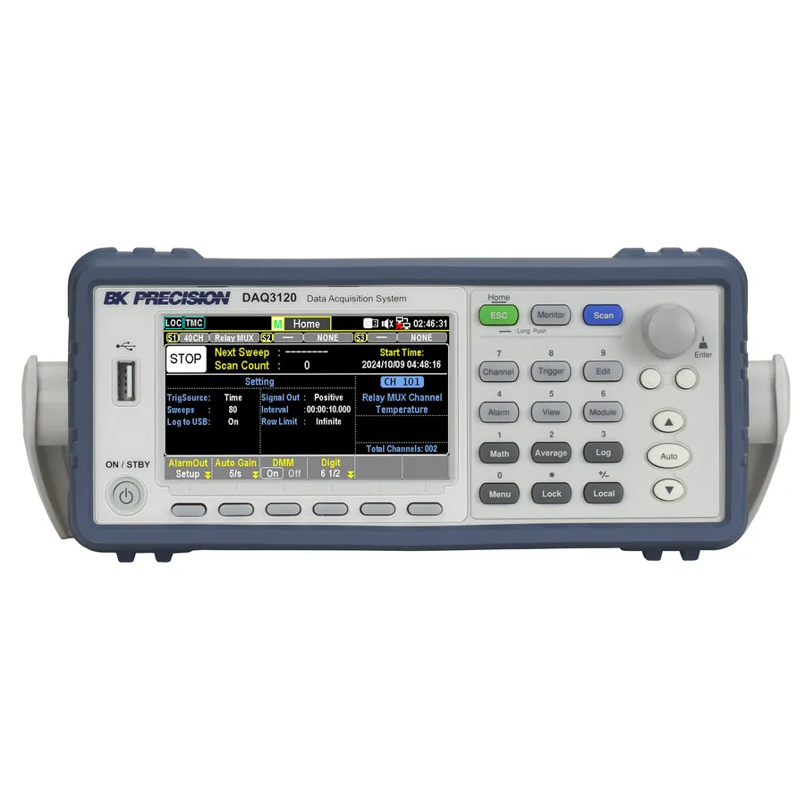 Sistema de Adquisición de Datos de Banco B&K Precision DAQ3120