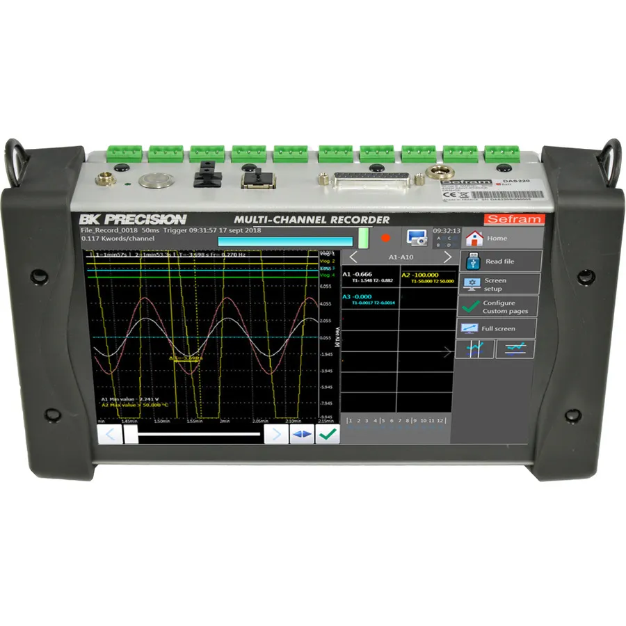 B&K Precision DAS220 Grabador de Datos Portátil