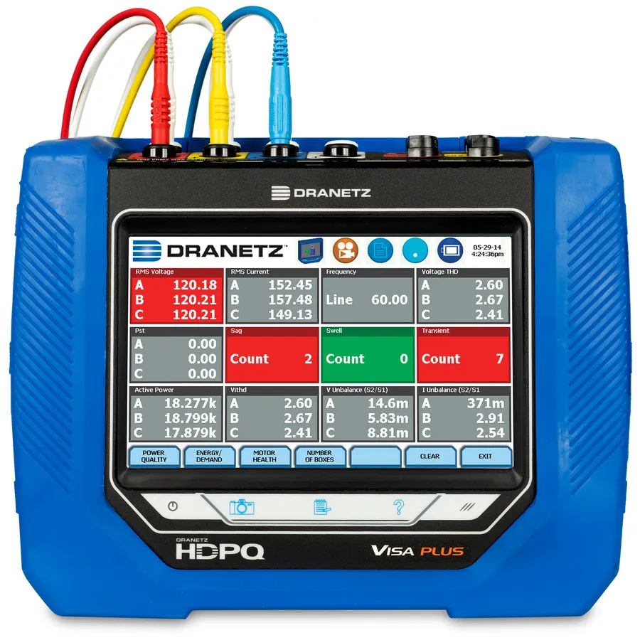 Analizador de Calidad de Potencia Dranetz HDPQ-P-VAFLEX6KPKG Visa Plus
