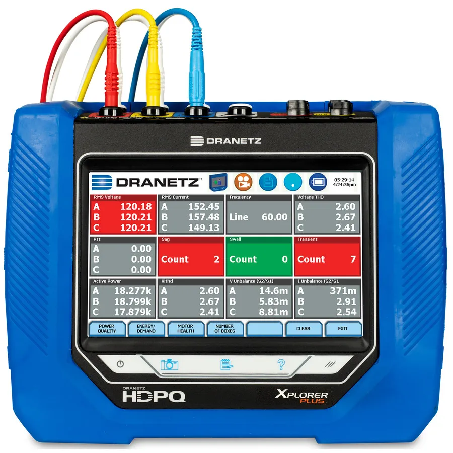 Analizador de Calidad de Potencia Dranetz HDPQ-P-XAFLEX3KPKG Xplorer Plus