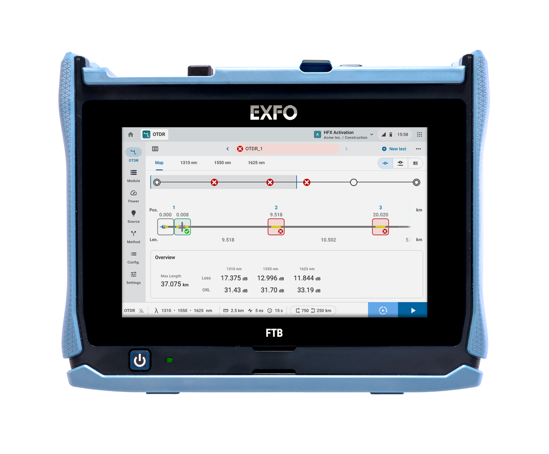 Analizador de Fibra Óptica EXFO FTB-LITE-720D Quad