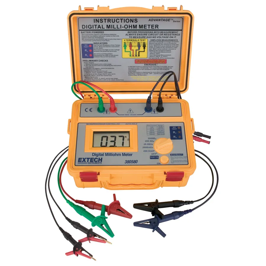 Extech 380580-NIST Medidor de Miliohms