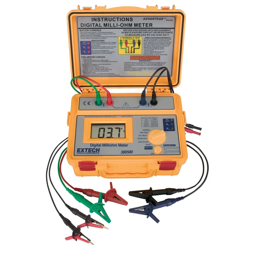 Extech 380580 Medidor de Miliohms