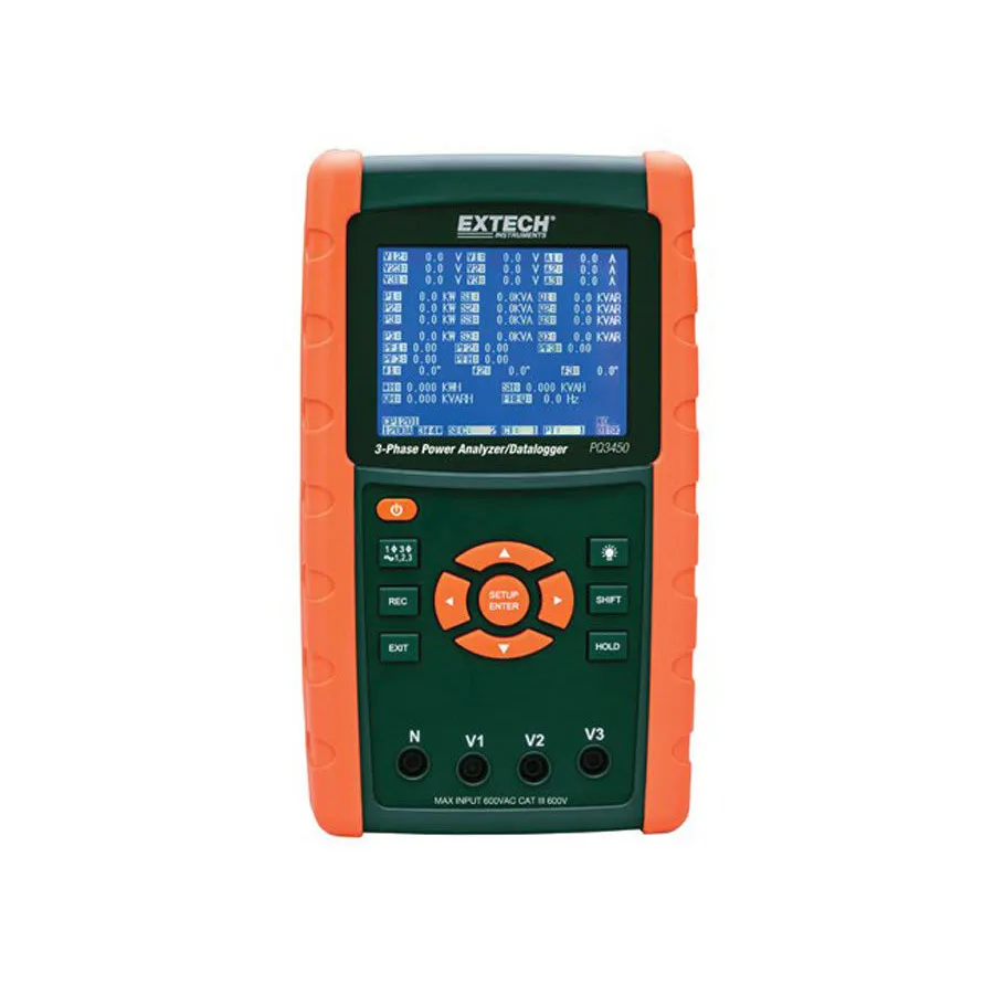Analizador/Datalogger de Potencia Extech PQ3450