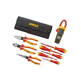 Kit de inicio Fluke IB376K con pinza amperimétrica True-RMS 376 FC y herramientas manuales