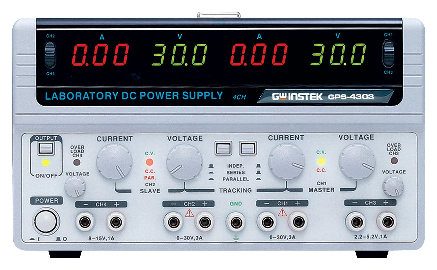 Fuente de Alimentación DC Lineal de Cuatro Canales GW Instek GPS-4303