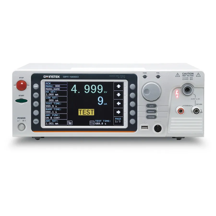 Analizador de Seguridad Eléctrica GW Instek GPT-12003