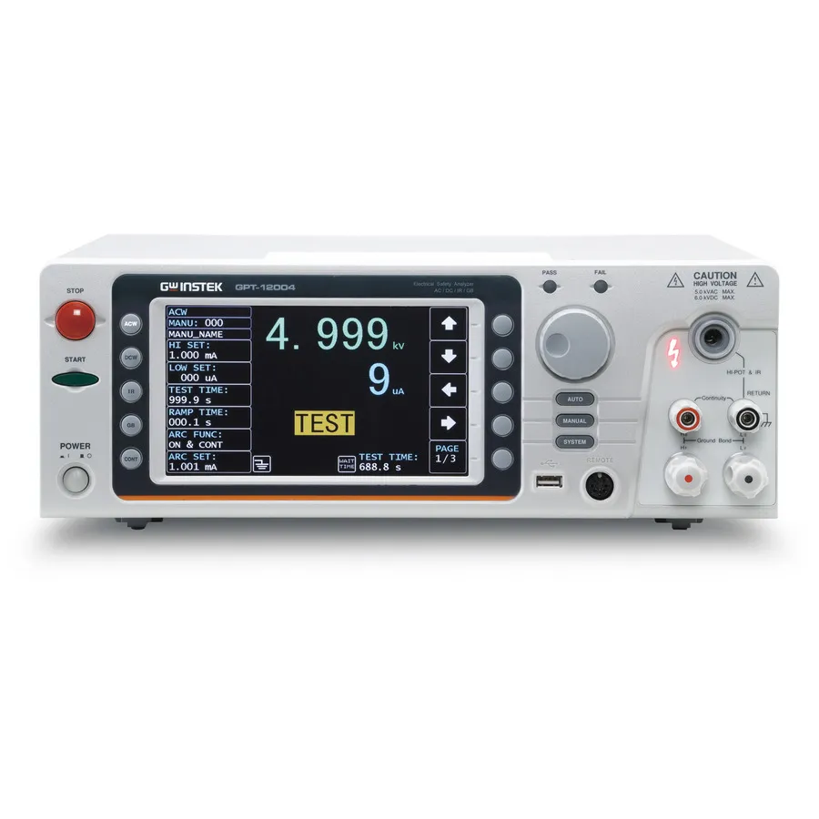 Analizador de Seguridad Eléctrica GW Instek GPT-12004