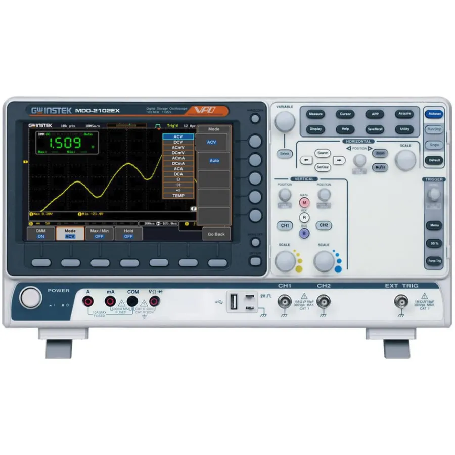 Osciloscopio de Dominio Mixto GW Instek MDO-2102EX