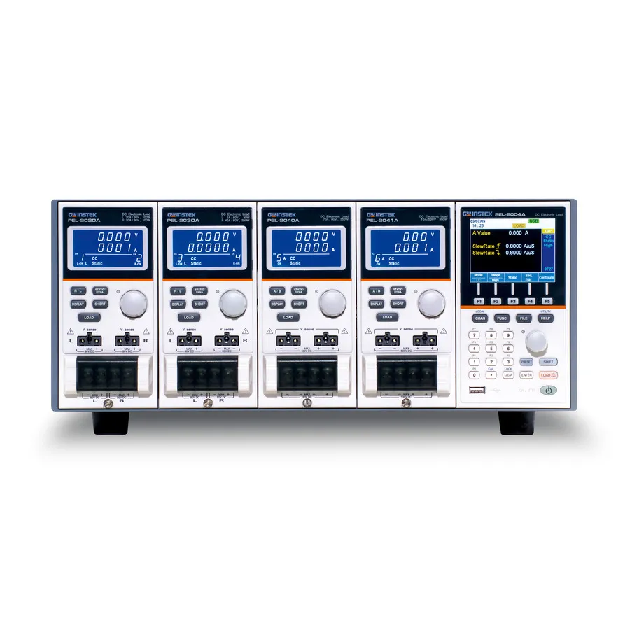 Bastidor Programable GW Instek PEL-2004A Carga Electrónica DC de 4 Espacios