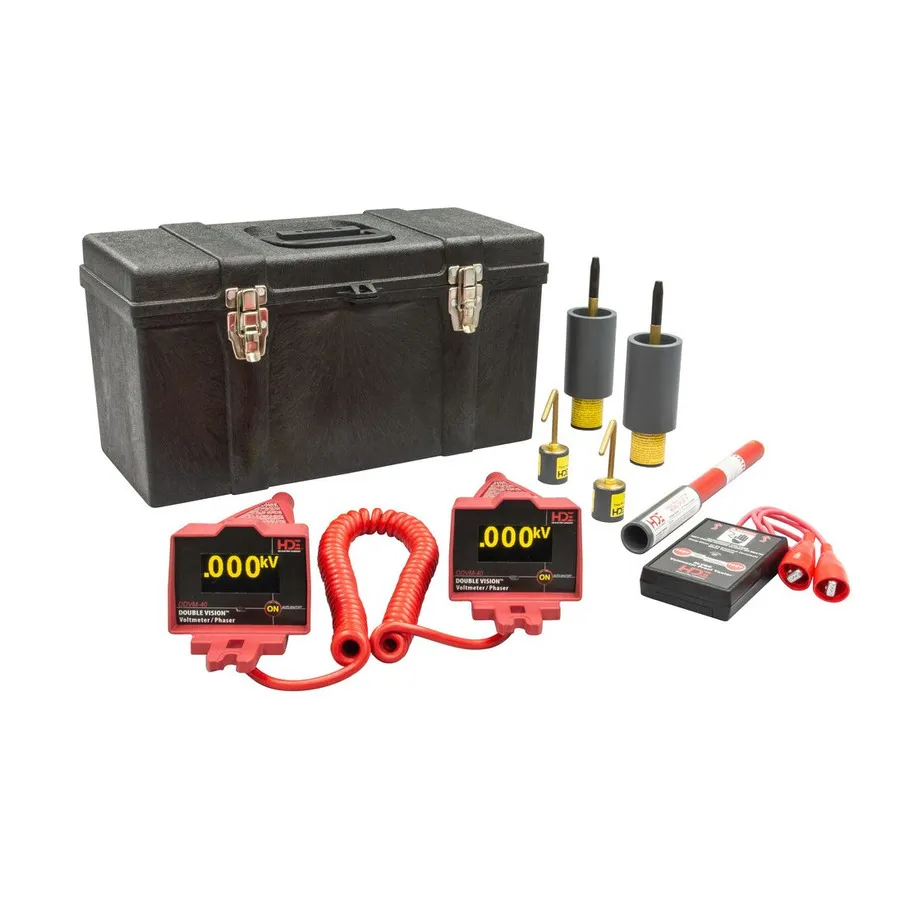 Voltímetro de Pantalla Dual HDE DDVM-40/K03 y Conjunto de Fase