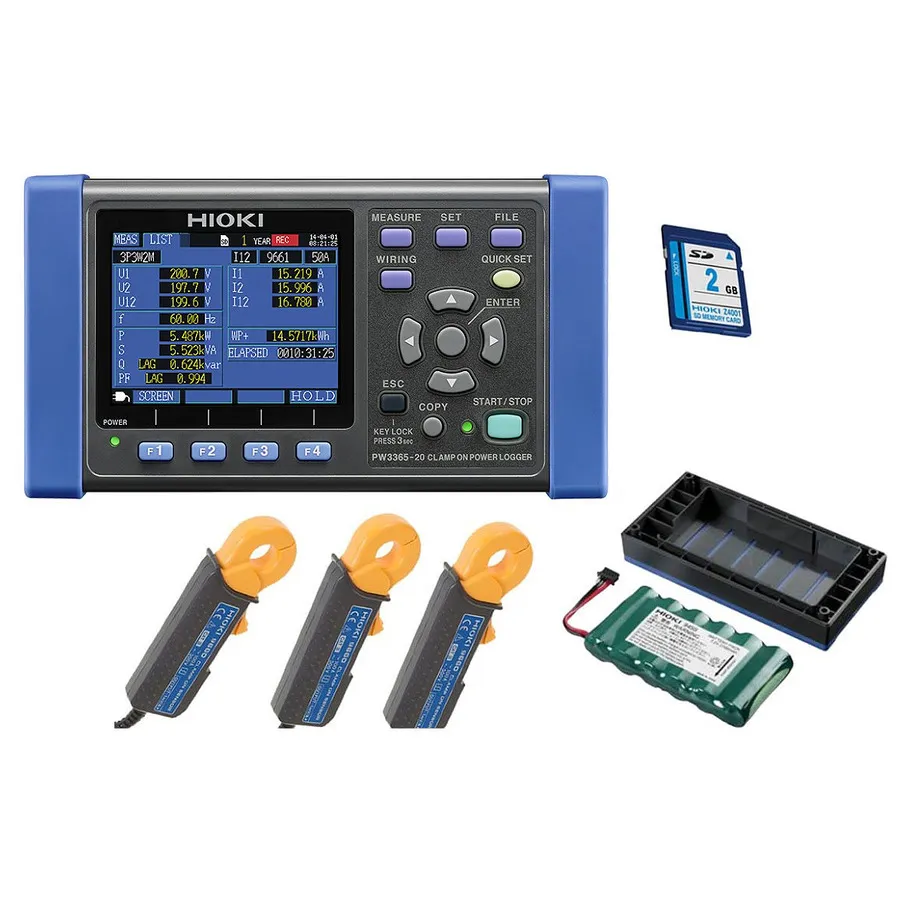 Kit Registrador de Potencia Trifásico Hioki PW3365-20/100Pro