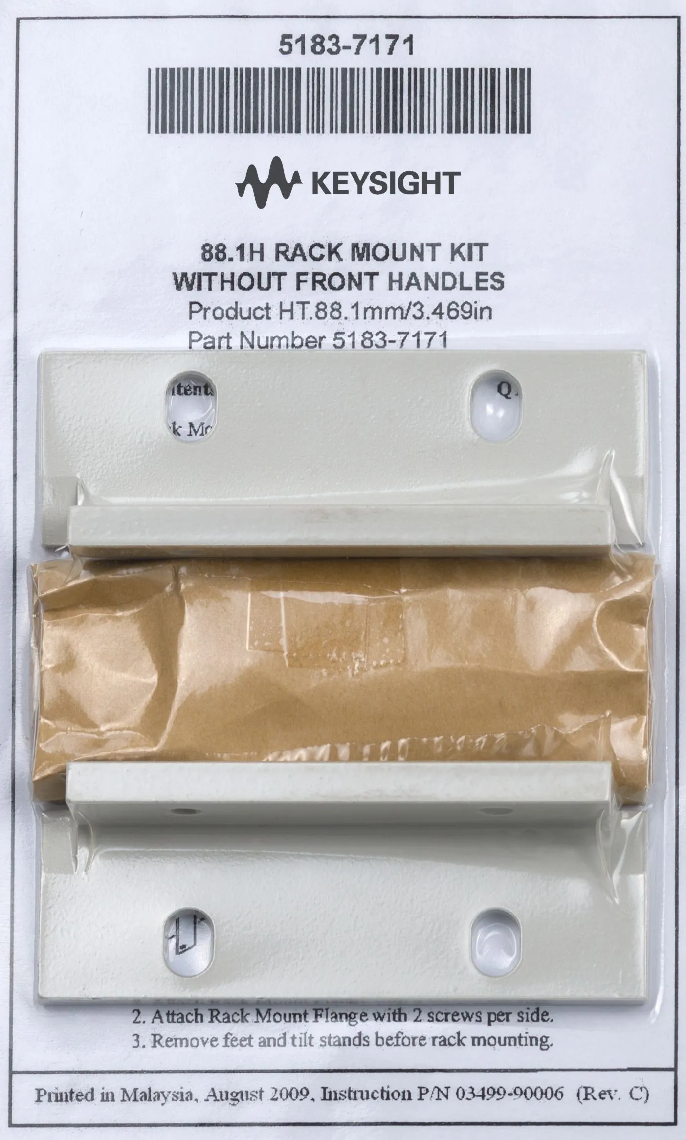 Kit de brida para montaje en bastidor Keysight 1CM029A