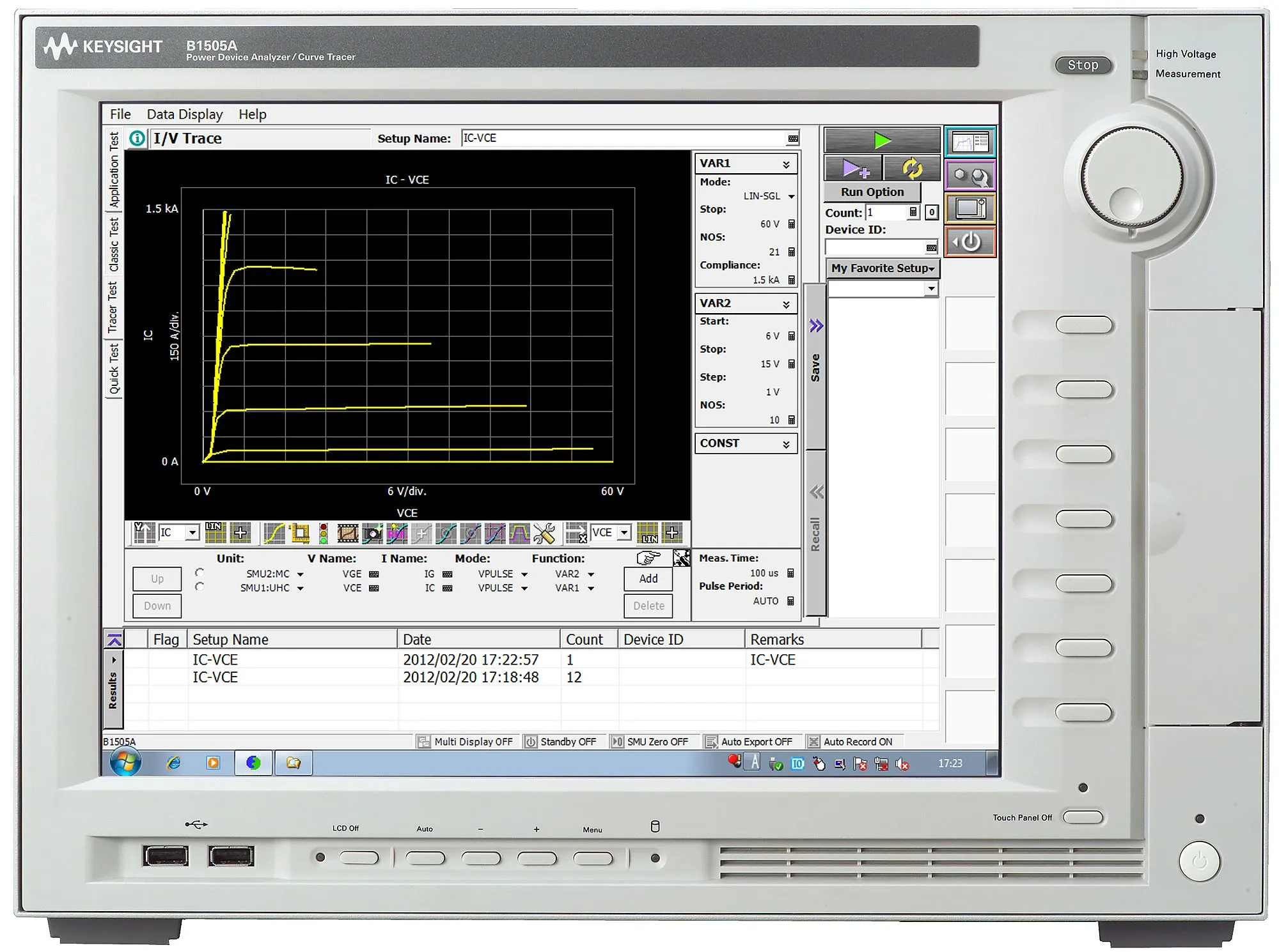 Analizador de Dispositivos de Potencia Keysight B1505A