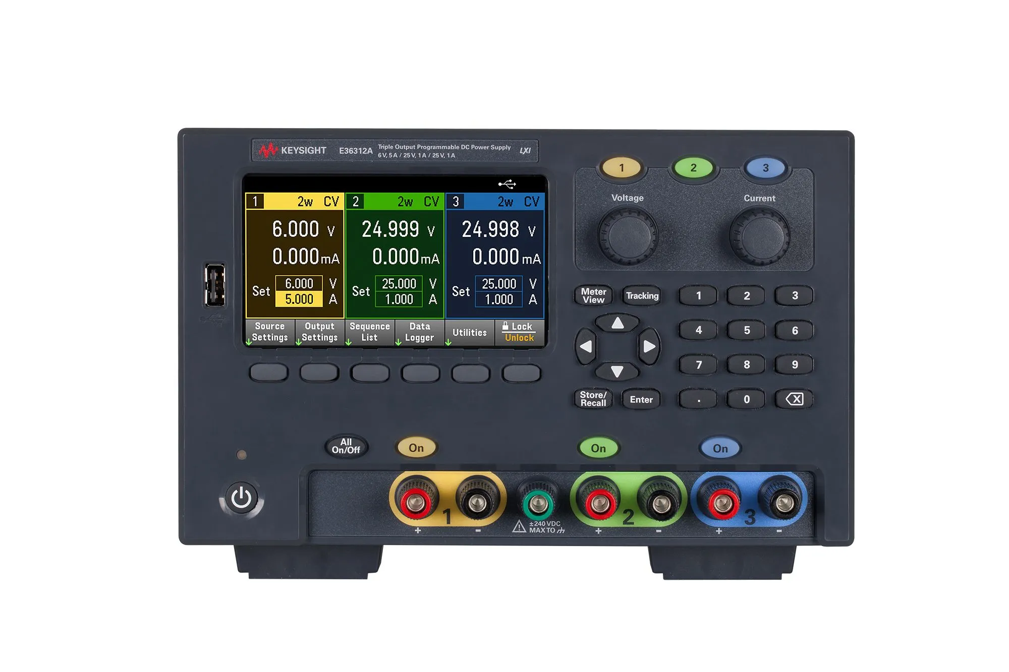 Fuente de Alimentación de DC de Triple Salida Keysight E36312A