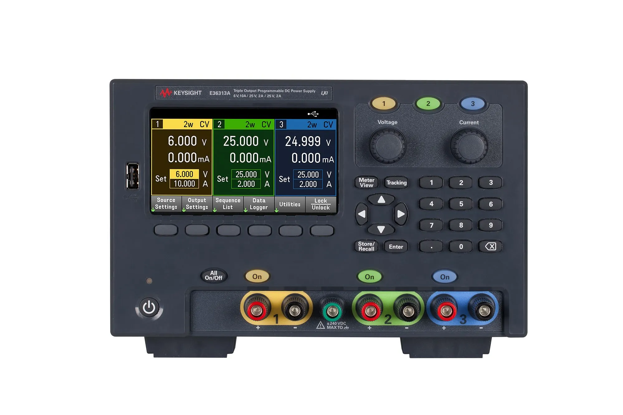 Fuente de Alimentación de DC de Triple Salida Keysight E36313A