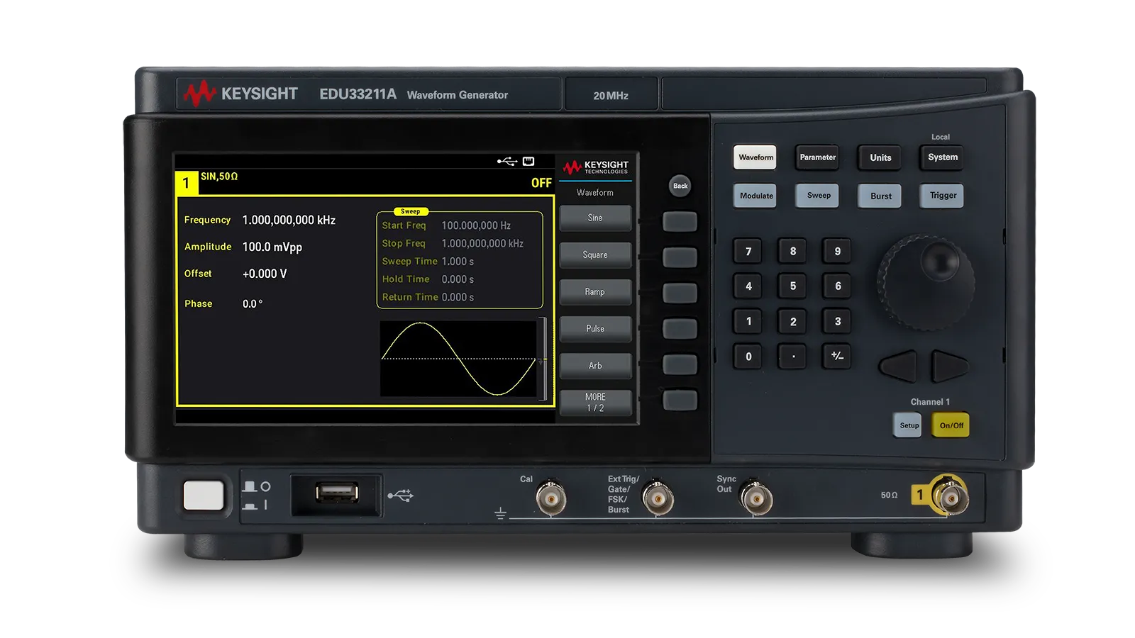 Generador de Función/Forma de Onda Arbitraria Keysight EDU33211A