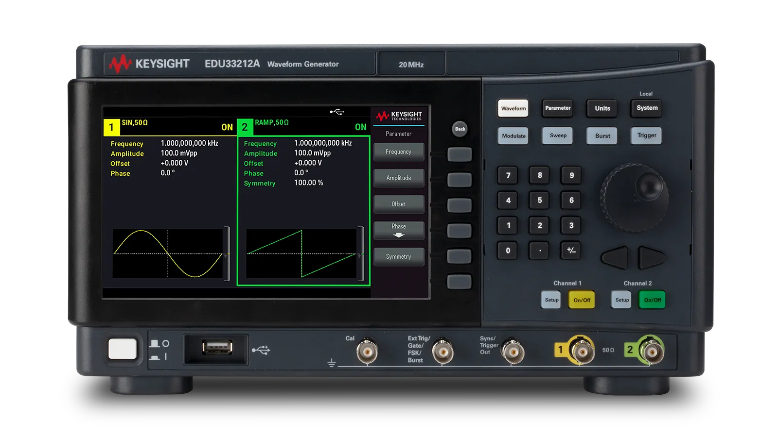 Generador de Función/Forma de Onda Arbitraria de Doble Canal Keysight EDU33212A