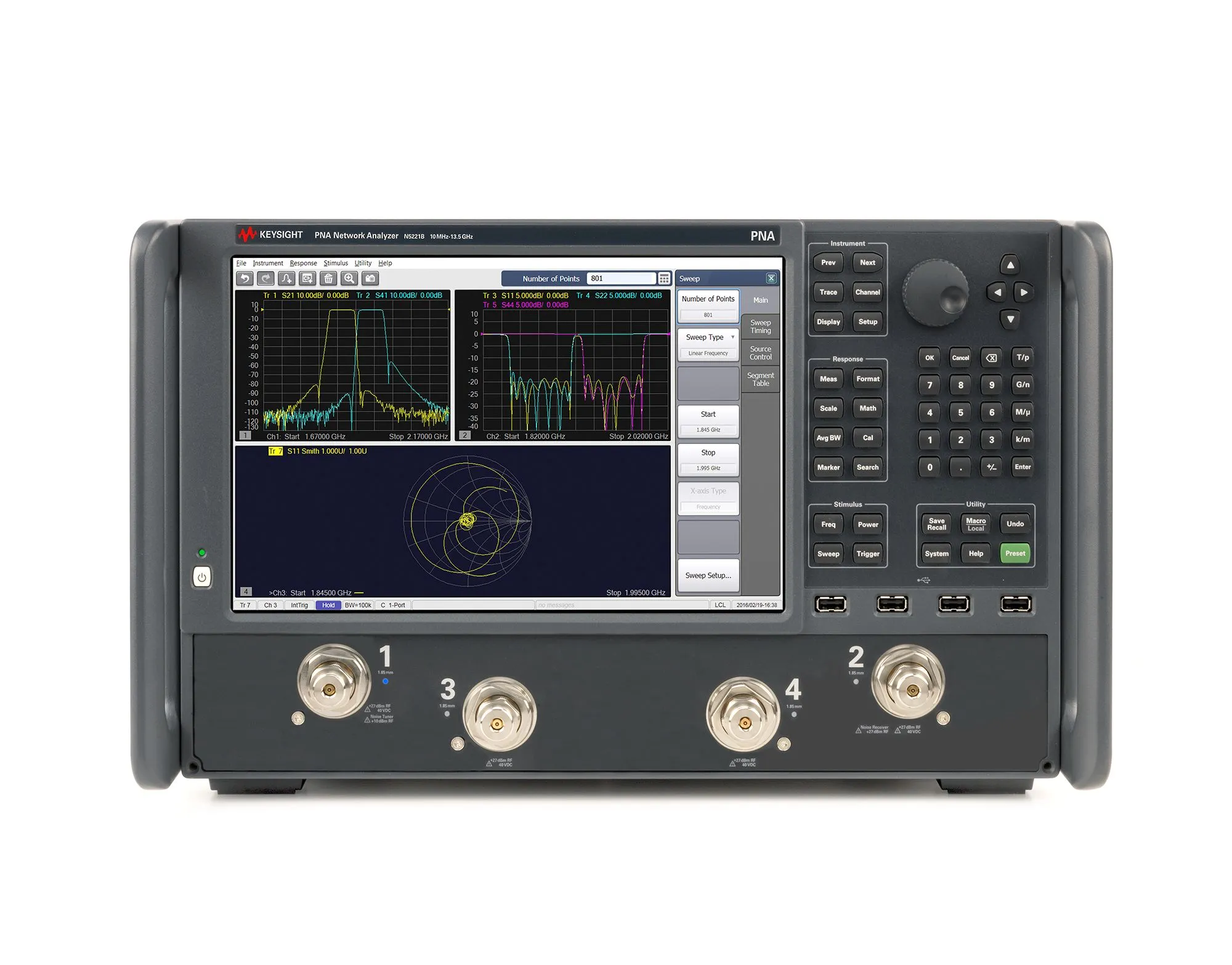 Analizador de red de microondas PNA Keysight N5227B