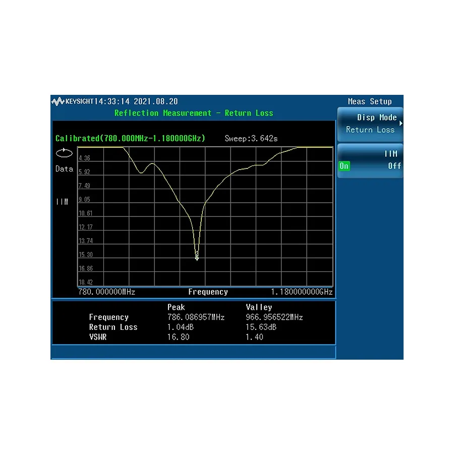 Keysight N9322CK/RM7 Medición de Reflexión