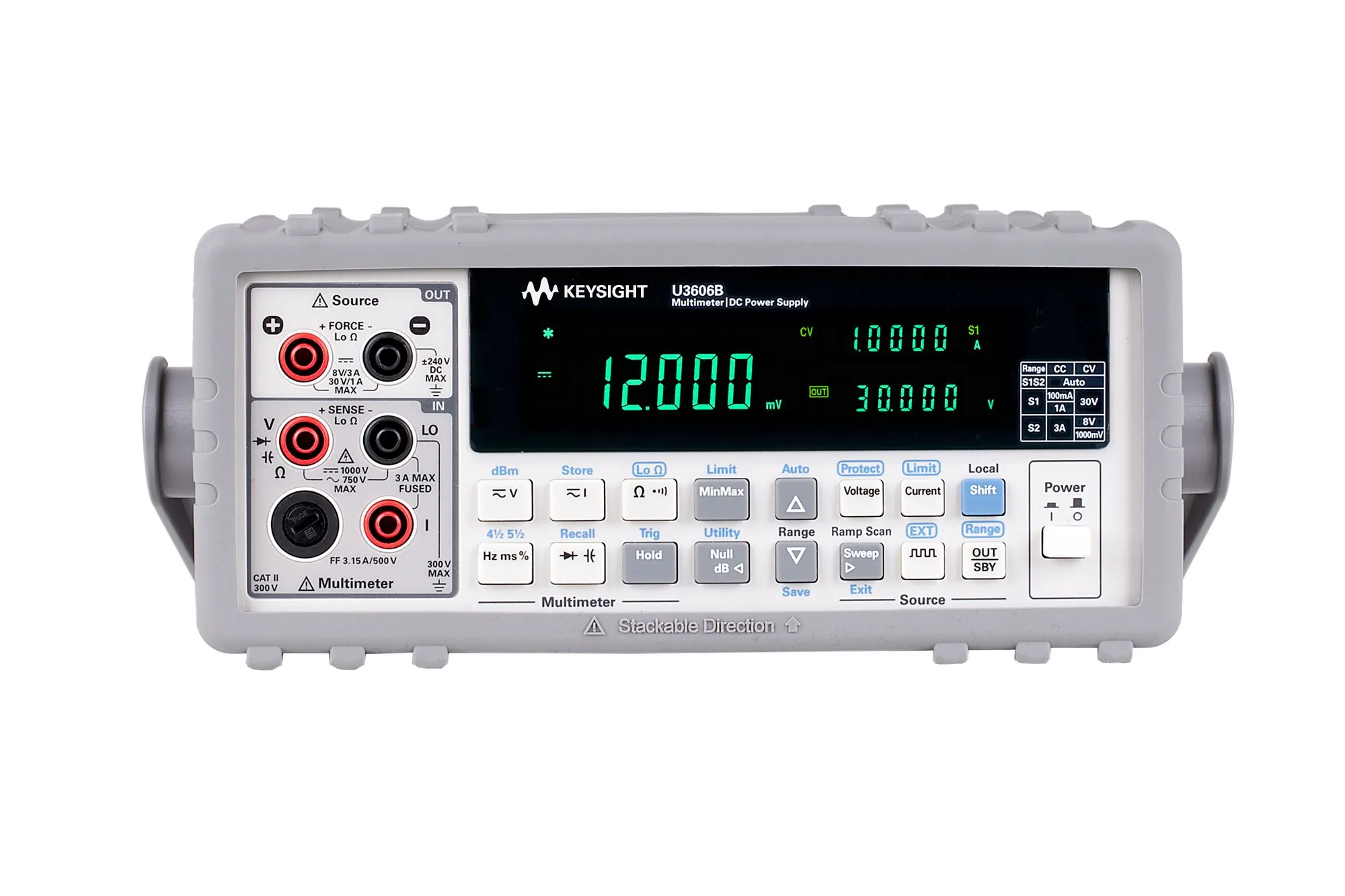 Multímetro y Fuente de Alimentación CC Keysight U3606B