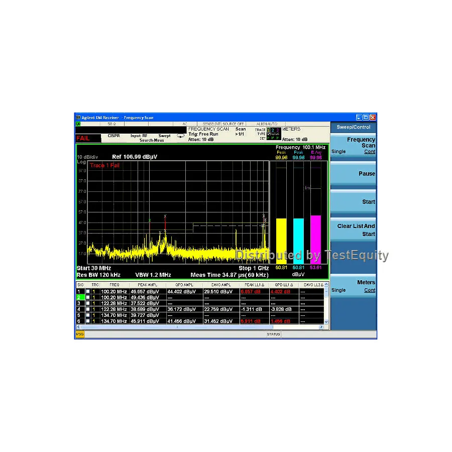 Aplicación de medición EMI Keysight W6141A/2FP