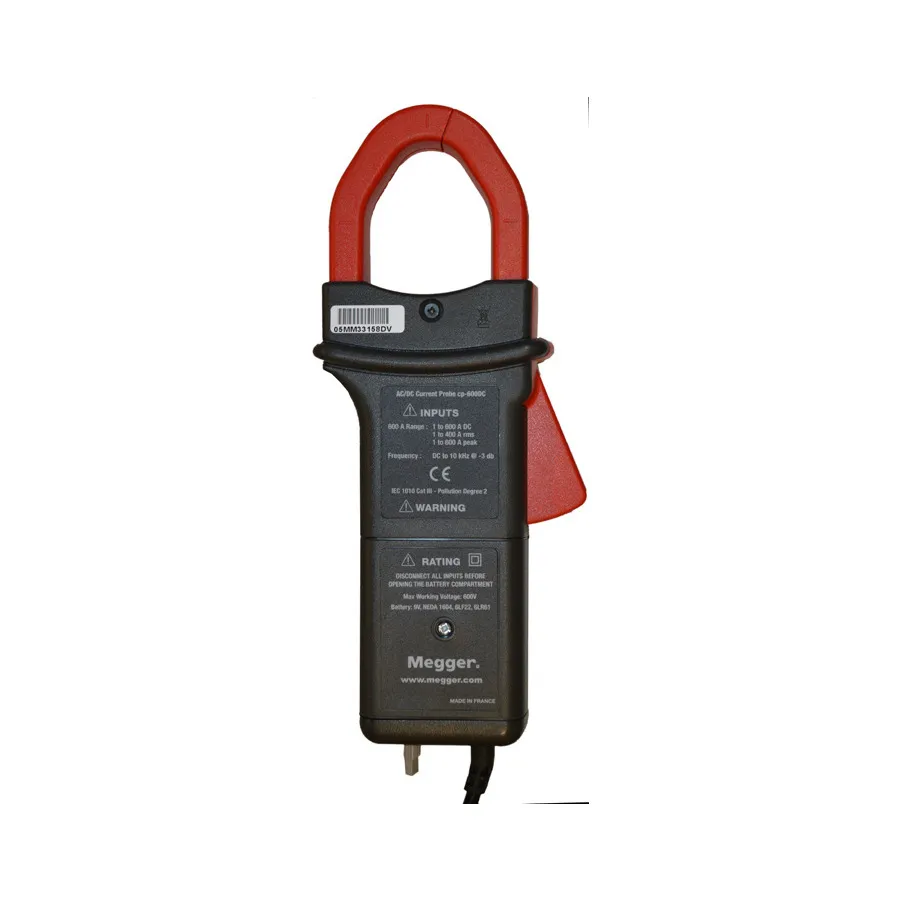 Pinza de corriente AC/DC Megger CP-600DC-ID con efecto Hall