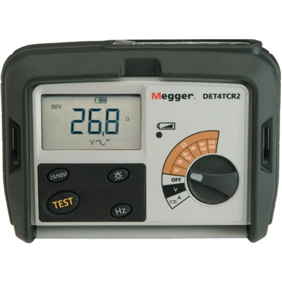 Megger DET4TCR2 + Pinzas Probador de Resistencia de Tierra