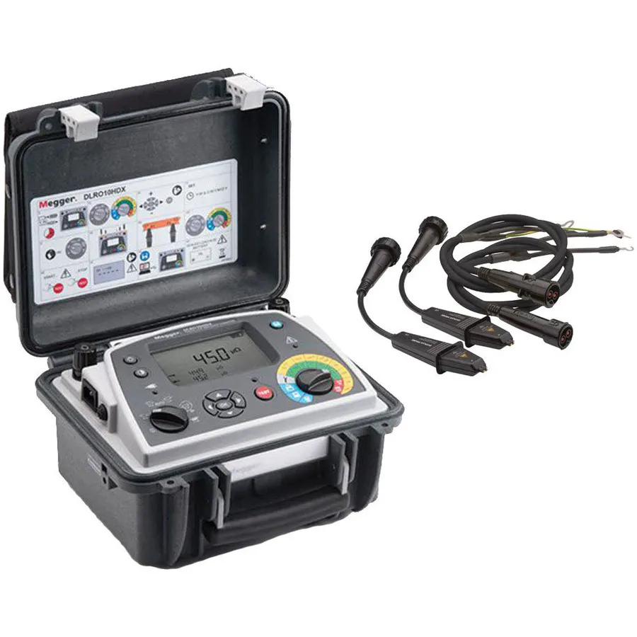 Megger DLRO-10HDX-DH4C Micro-Óhmetro Digital de Baja Resistencia