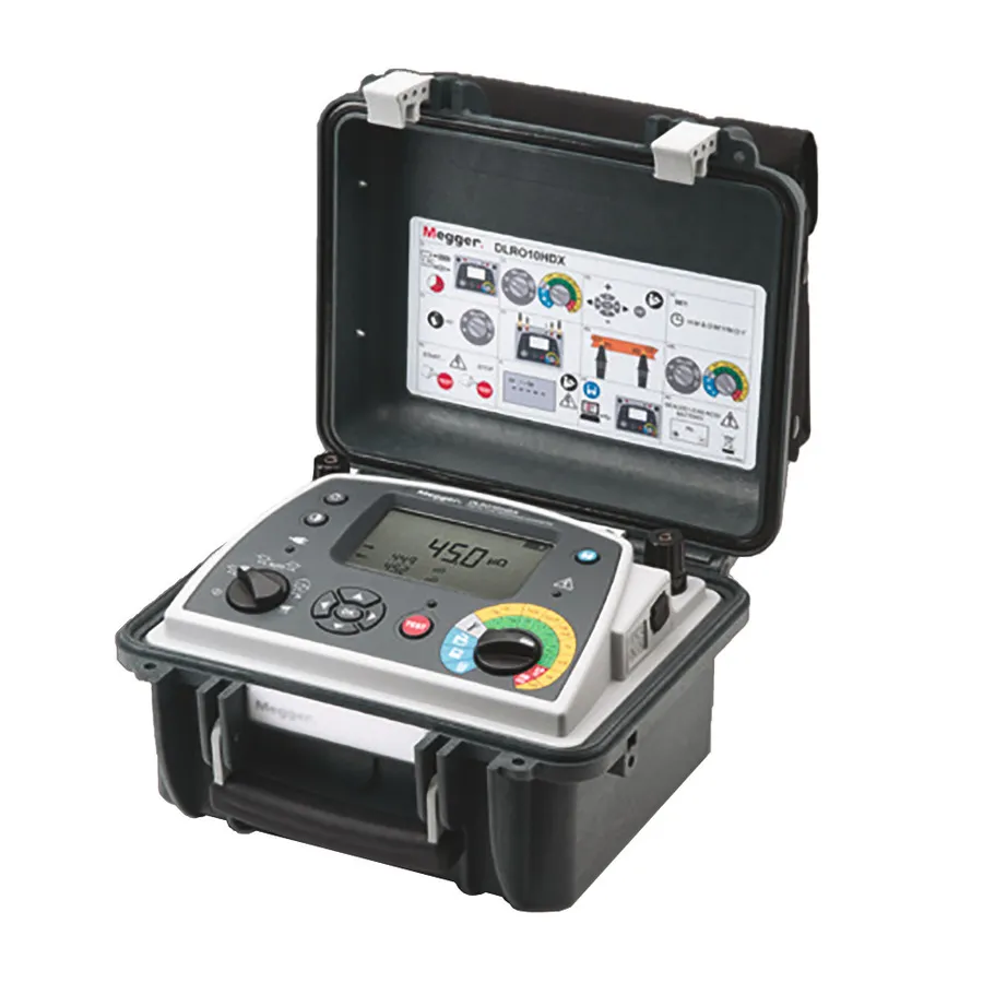 Megger DLRO-10HDX-NLS Micro-Óhmetro Digital de Baja Resistencia