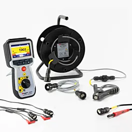 Megger DLRO2-KC100C-KIT Kit de Ohmímetro de Baja Resistencia con Carrete de Sonda Kelvin Clip de 100m