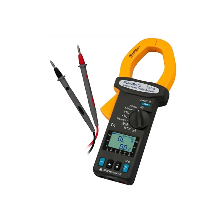 PCE Instruments PCE-GPA 62 Analizador de Potencia Trifásico