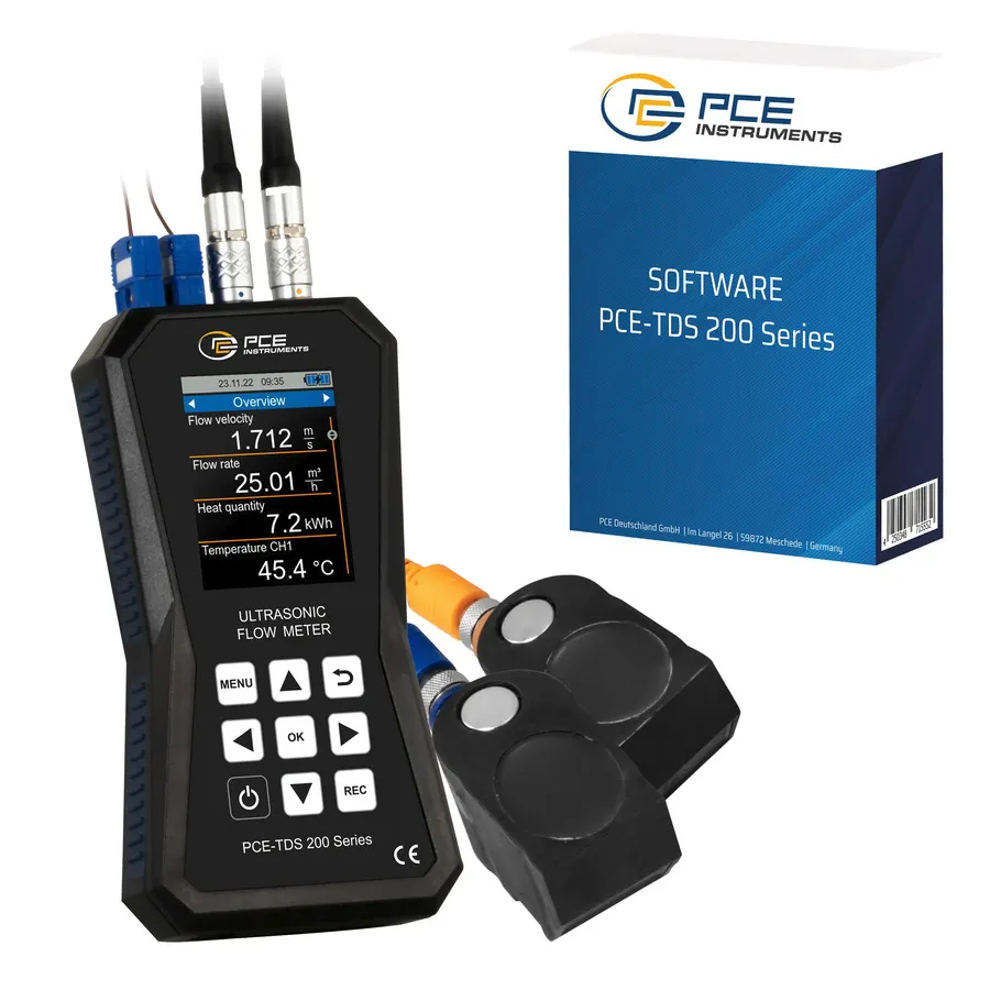 PCE Instruments PCE-TDS 200+ M-SW-KIT Medidor de Flujo Ultrasónico