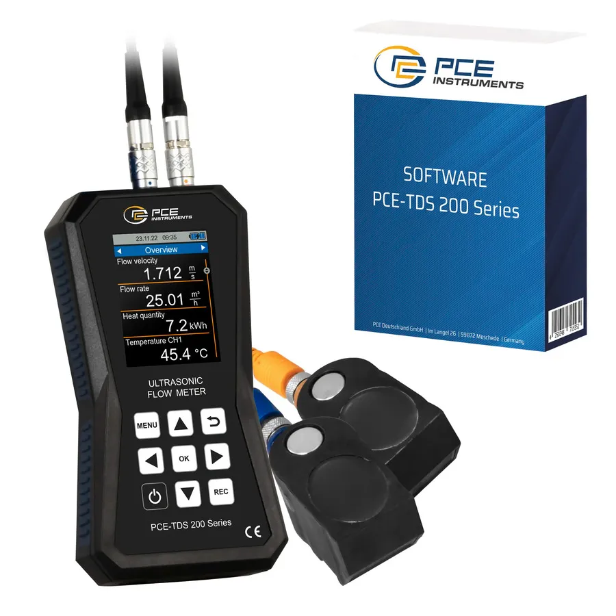 Kit de Medidor de Flujo Ultrasónico PCE Instruments PCE-TDS 200 M-SW-KIT