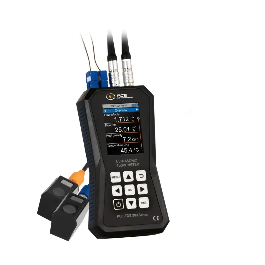 Medidor de flujo ultrasónico PCE Instruments PCE-TDS 200+ S
