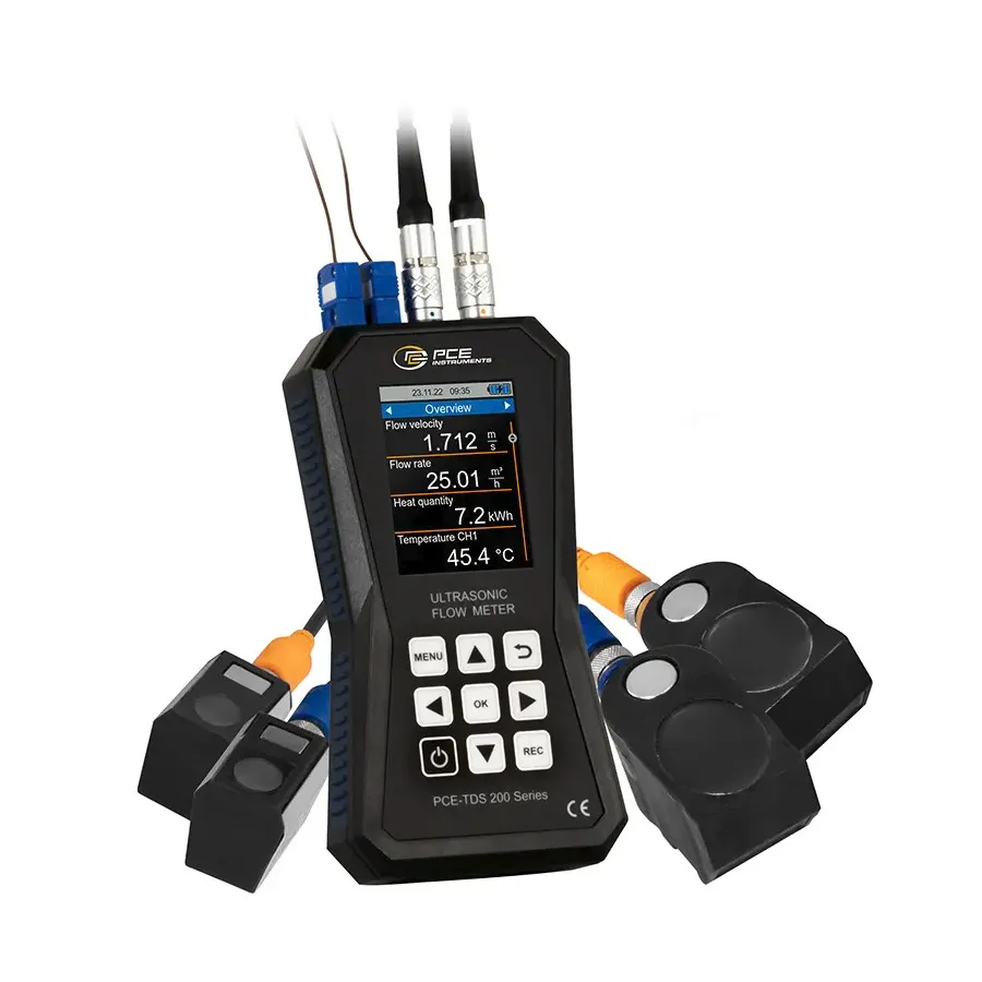 Medidor de flujo ultrasónico PCE Instruments PCE-TDS 200+ SM