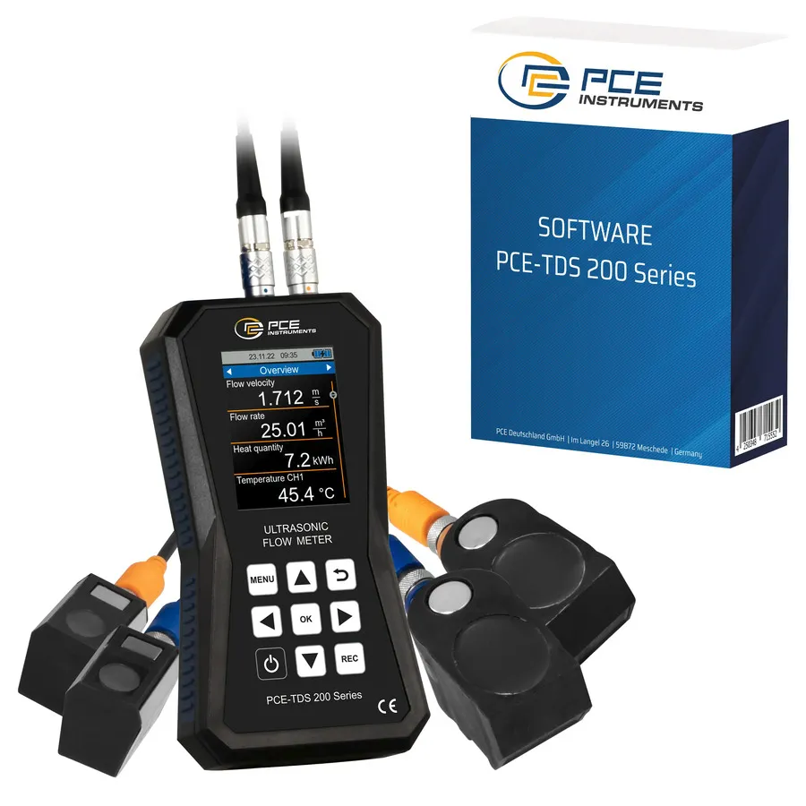 PCE Instruments PCE-TDS 200 SM-SW-KIT Medidor de Flujo Ultrasónico