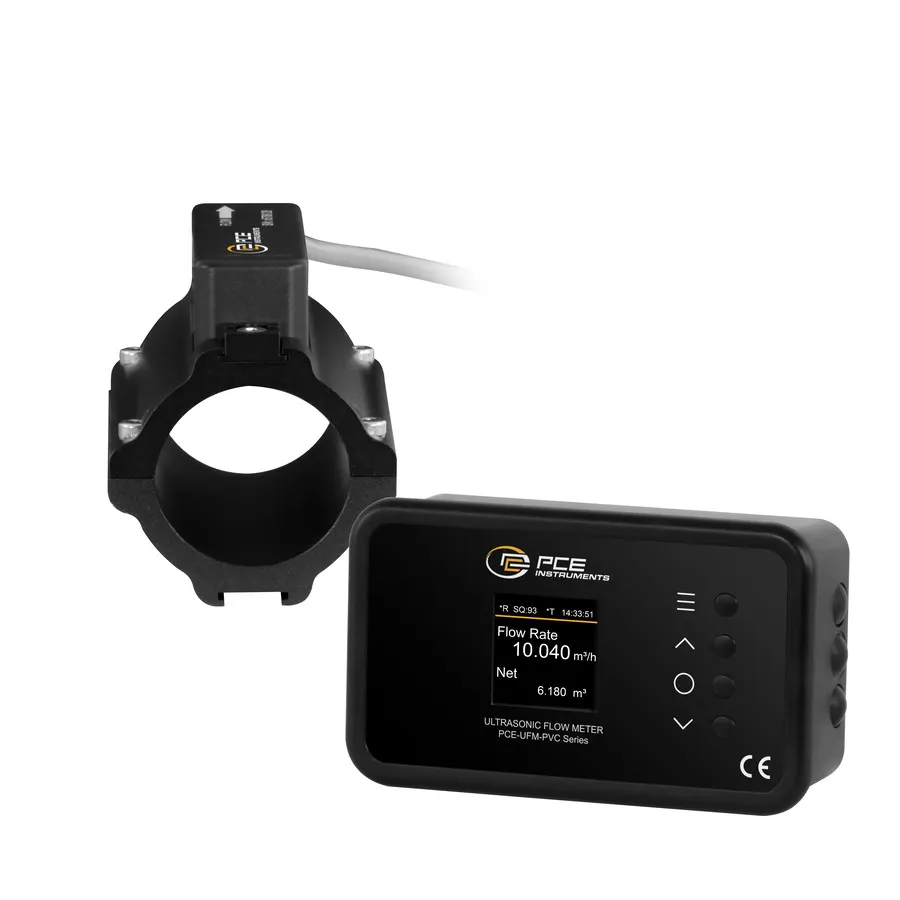 PCE Instruments PCE-UFM 40PVC Medidor de flujo ultrasónico tipo pinza