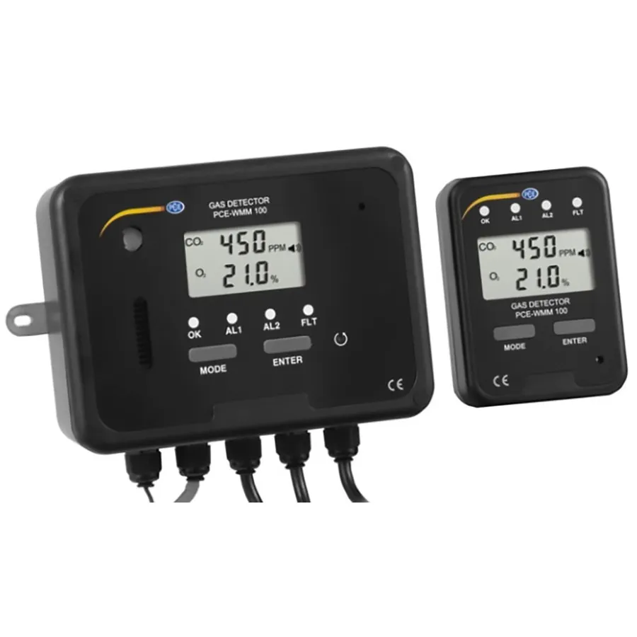 Detector Fijo de Gas CO2/O2 PCE Instruments PCE-WMM 100