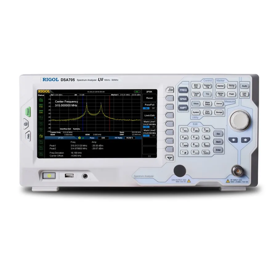 RIGOL DSA705 Analizador de Espectro RF