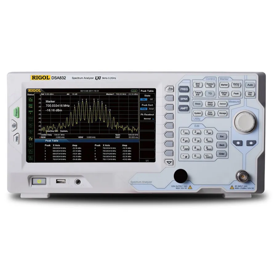 RIGOL DSA832 Analizador de Espectro RF