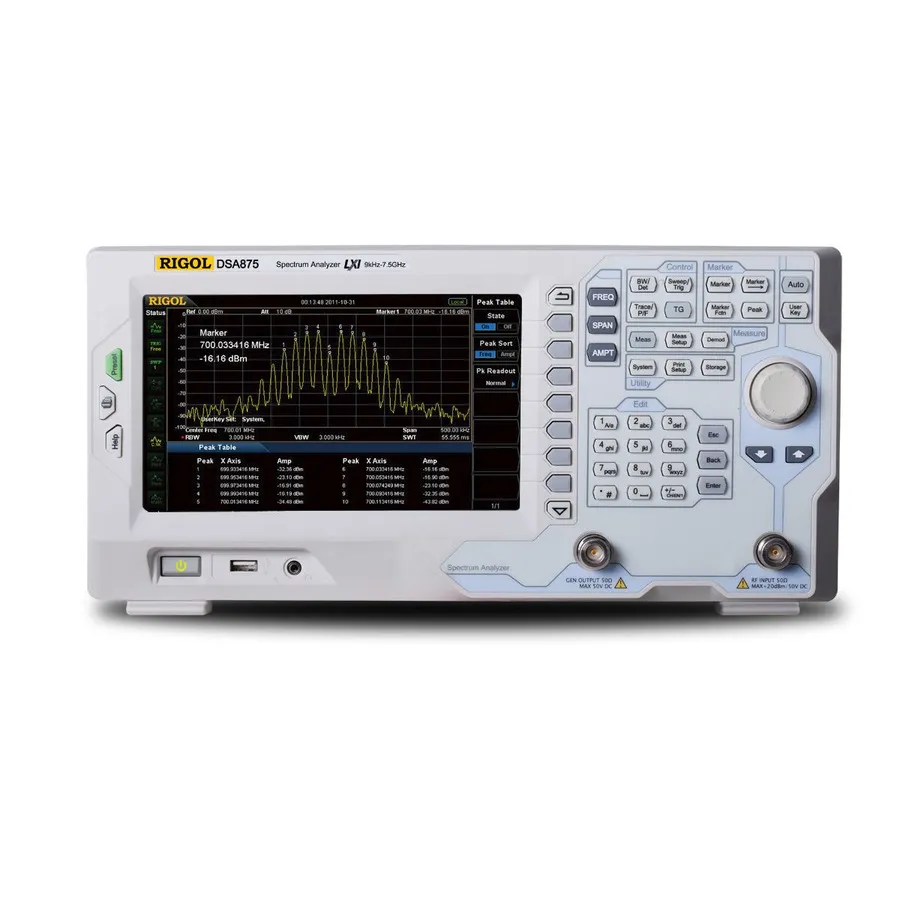 Analizador de Espectro RF RIGOL DSA875-TG