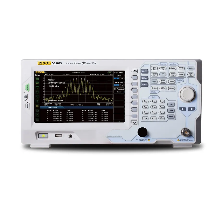 RIGOL DSA875 Analizador de Espectro RF
