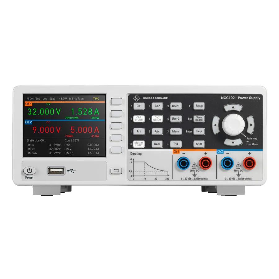 Fuente de Alimentación Rohde & Schwarz NGC102-G de Doble Salida DC