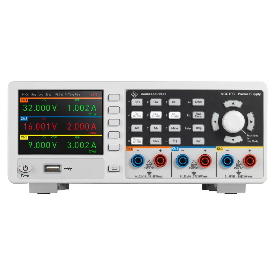 Fuente de Alimentación Rohde & Schwarz NGC103-G DC de Triple Salida
